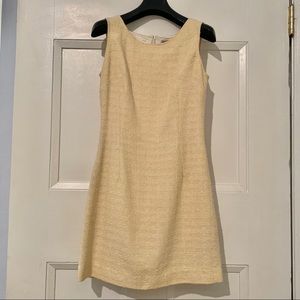 Preppy pastel yellow mini fitted tank dress size small